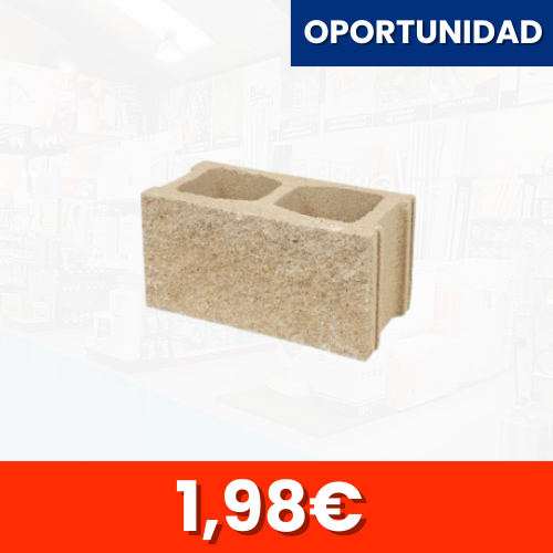 BLOQUE SPLIT 390X190X190 ALBERO 1 CARA